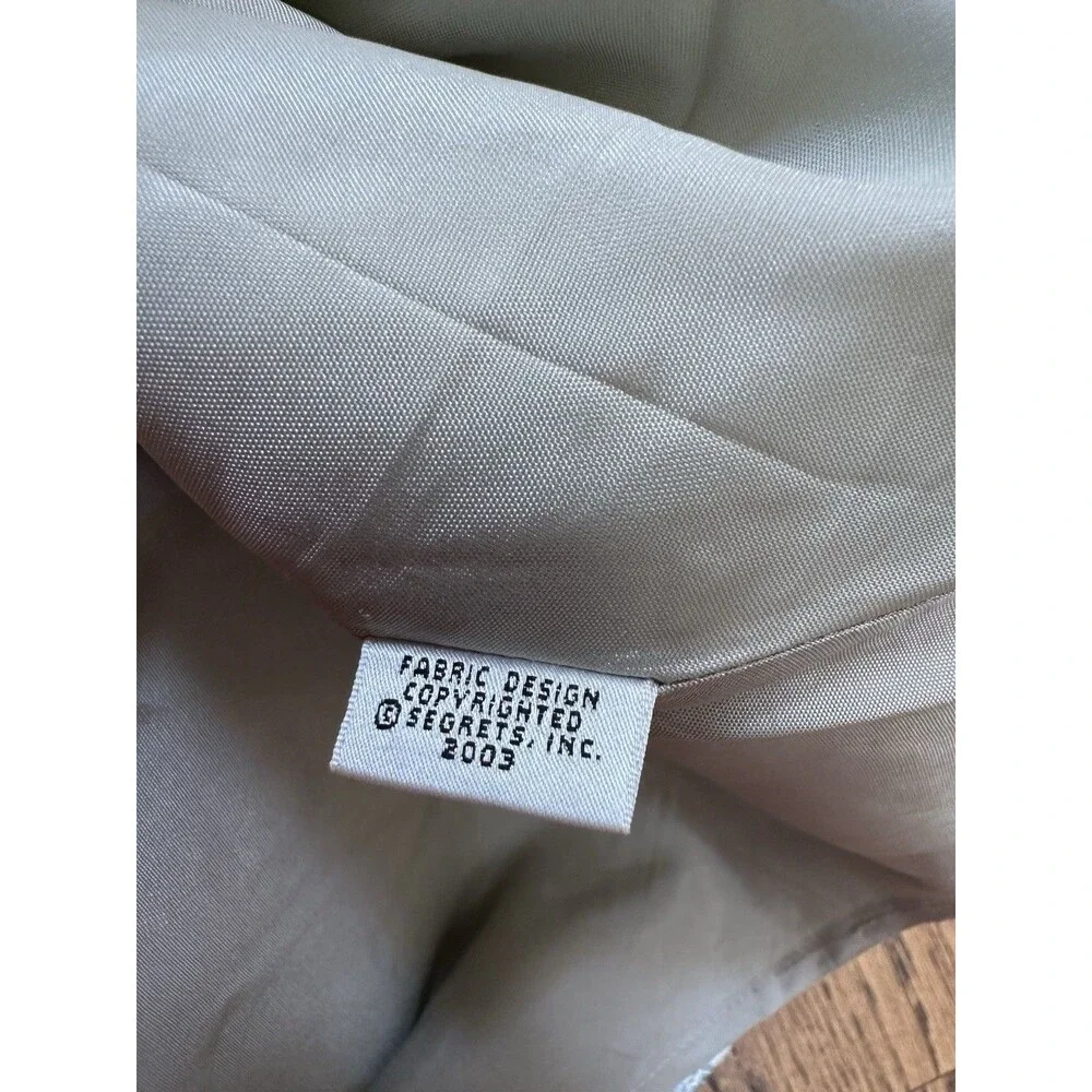 Sigrid Olsen 100% Linen‎ Beige Embroidered Skirt Women’s 12 Lined Boho Fairy EUC